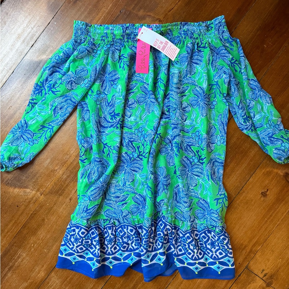 Lilly Pulitzer Green and Blue Swim Coverup